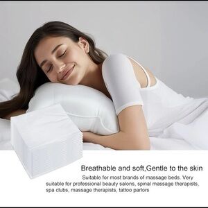 Case 100 Units of Medical Quality Disposable White Pillow Cases 21" x 30"